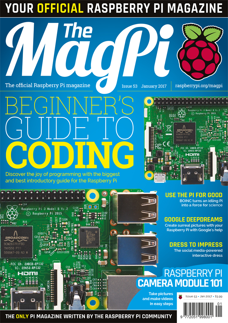 MagPi Issue #53 is Fantastic for an Intro To Python Programming ...